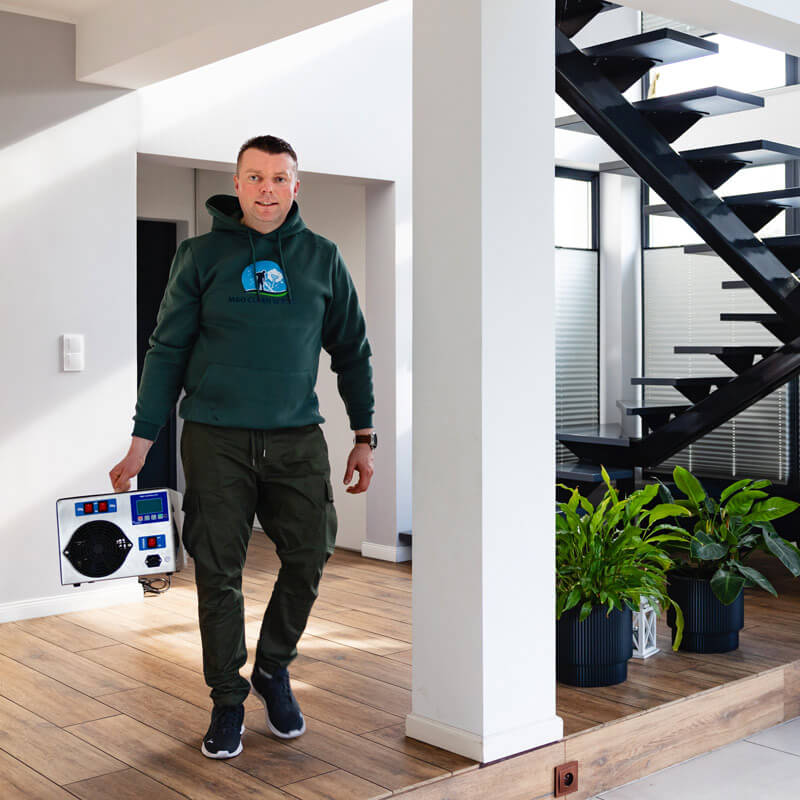 Vergleich sauberer Wohnraum